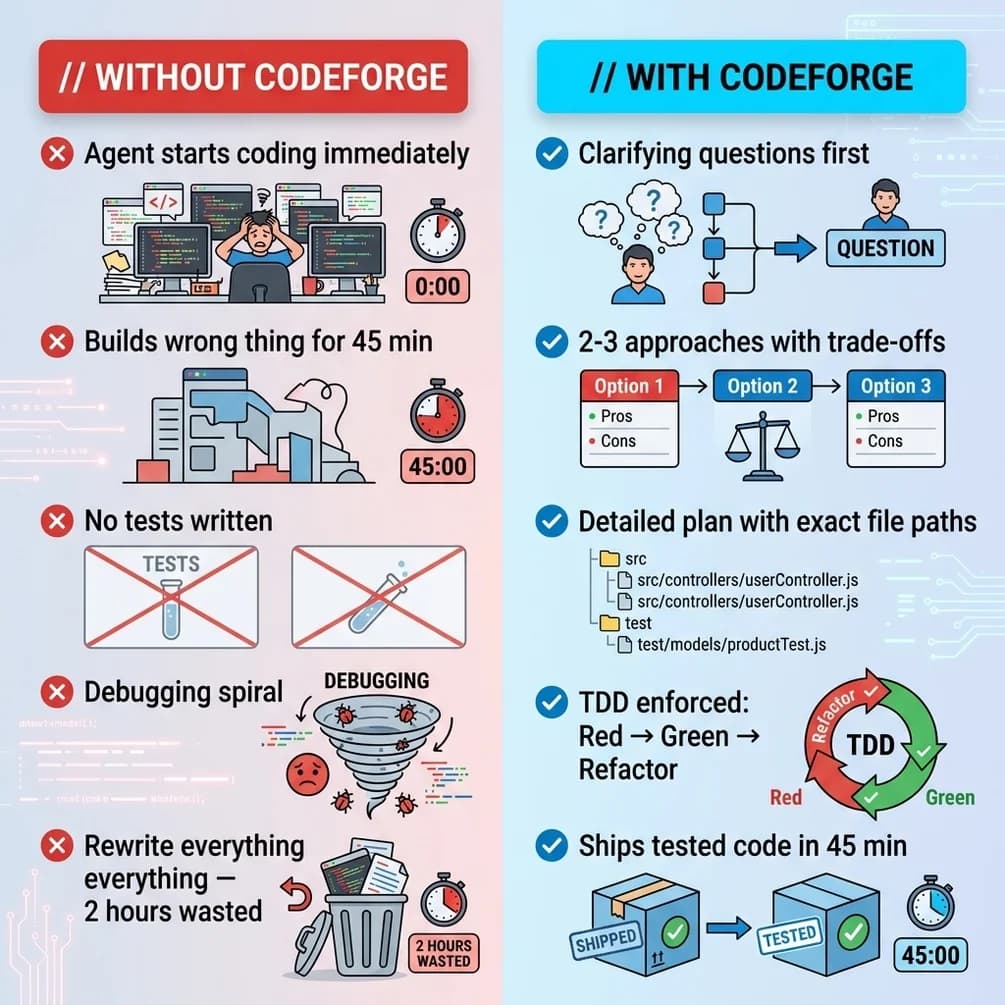 CodeForge platform support Claude Code Cursor Codex OpenCode Gemini CLI