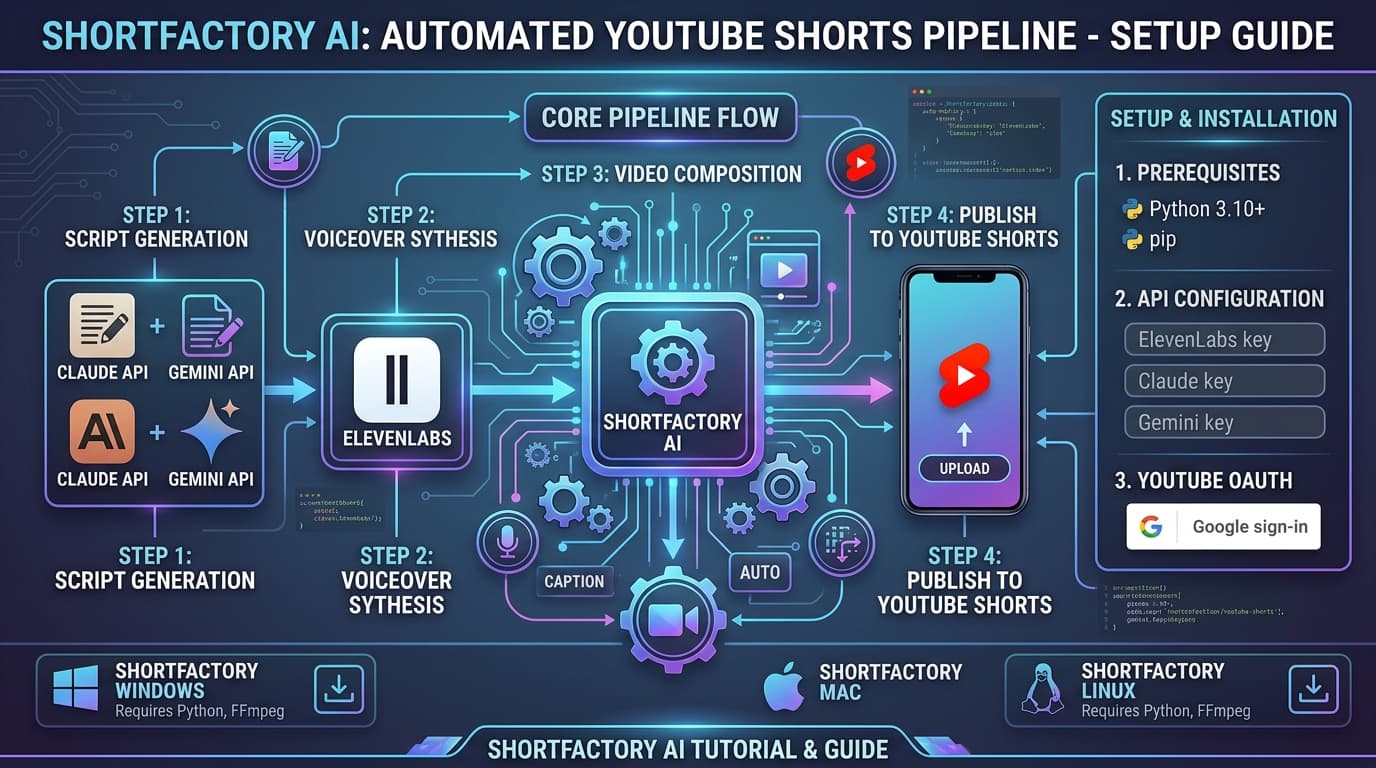 AI script writing Gemini visuals ElevenLabs voiceover automated production pipeline