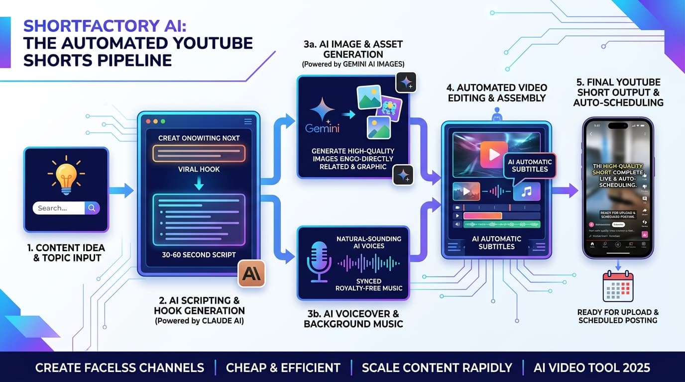 ShortFactory AI cost breakdown 0.11 dollars per video API costs Claude Gemini ElevenLabs