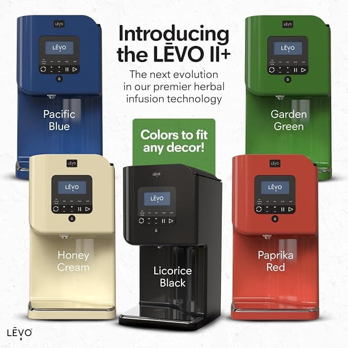 LEVO II+ - Herbal Oil Infusion Machine Plus Filter Technology - Botanical Extractor, Herb Dryer, Decarboxylator, & Oil Infuser - Easy Edible Infusion Maker for Gummies, Brownies, & More - Garden Green